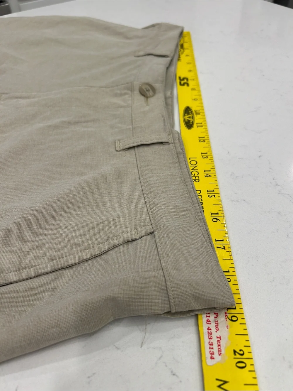 Callaway Tan Flat-Front Khaki Men’s 38 Golf Shorts